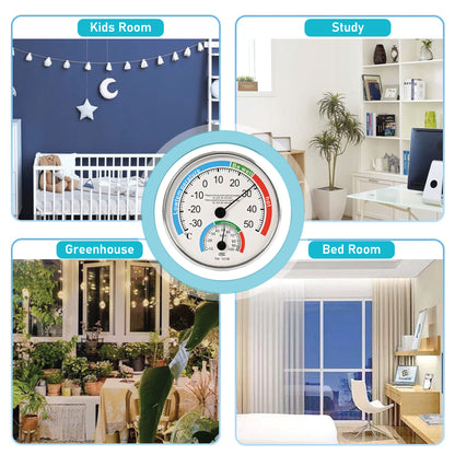 LABZIO Circular Wall-Mounted Thermometer-Hygrometer-Comfort Meter, 125mm, Accurate Temperature & Humidity Monitor, Stylish Design for Home & Office, Easy-to-Read Scale, Durable Construction