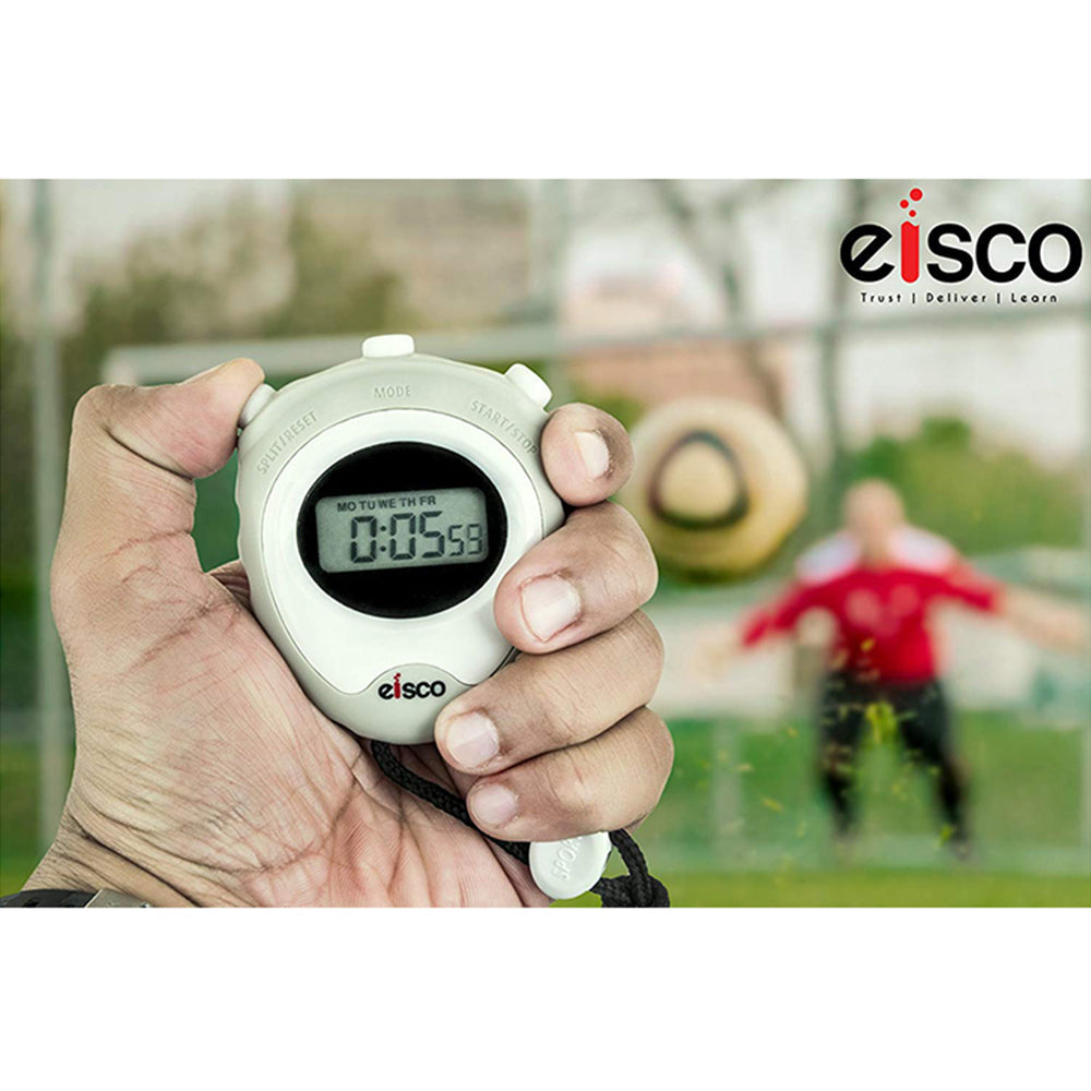 LCD Digital Professional Stopwatch, Displays Normal Time, Hours, Minutes, Seconds, Days, Dates, Months, Chronograph 1/100 Sec