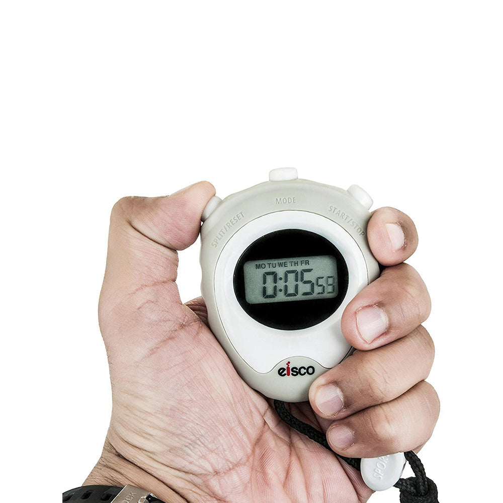 LCD Digital Professional Stopwatch, Displays Normal Time, Hours, Minutes, Seconds, Days, Dates, Months, Chronograph 1/100 Sec