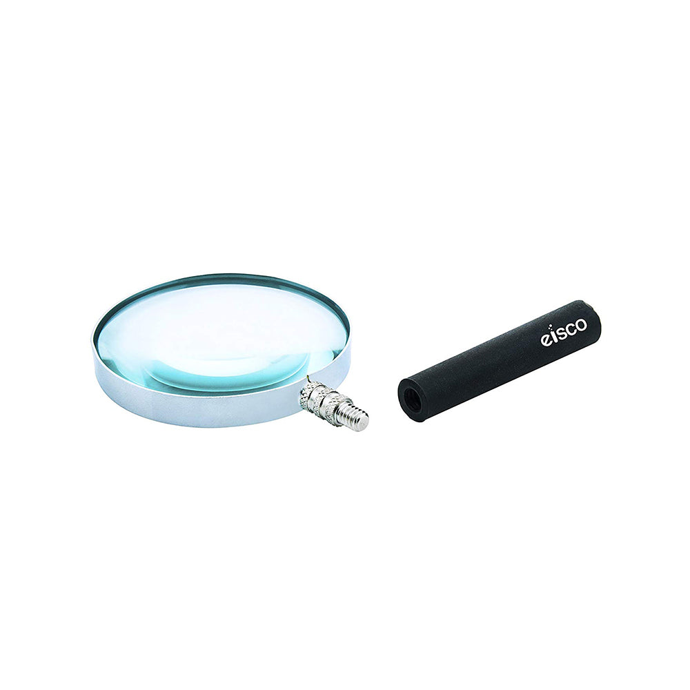 Magnifying Lens with Handle and 2.5x Magnification, 75mm,15 cm (White)