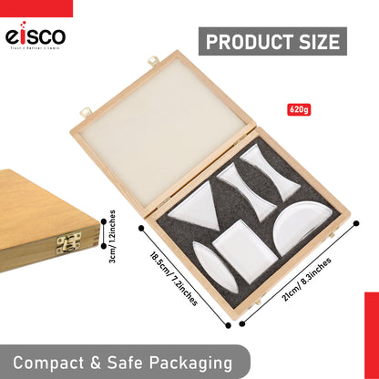 Eisco Premium Acrylic Prisms — Set of 6, Different Shapes, Supplied in Wooden Box | Used in Physics Laboratory | Reflection and Refraction Leaning | ‎25.8 x 20.8 x 4.8 cm; 620 g