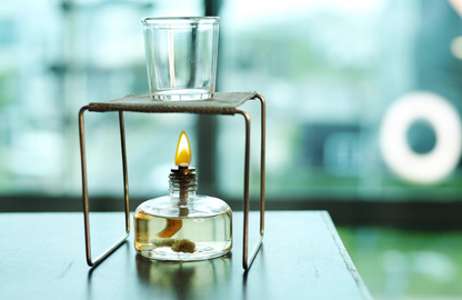 Alcohol Burner Spirit Lamp - 120ml Glass with Plastic Cap & Wick | Ideal for Laboratory & Heating Applications