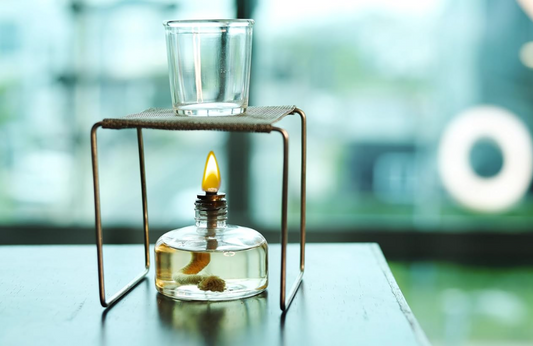 Alcohol Burner Spirit Lamp - 120ml Glass with Plastic Cap & Wick | Ideal for Laboratory & Heating Applications