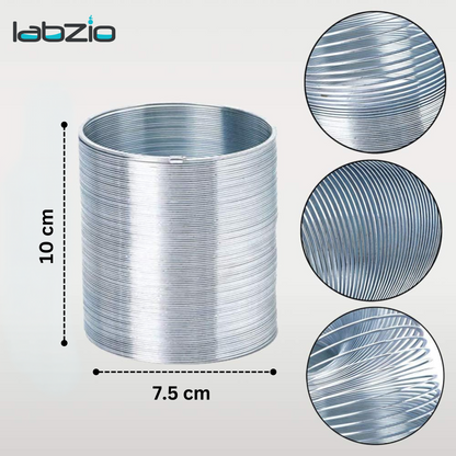 EISCO Wave Form Helix — Scientific Slinky Spring, Made of Tempered Steel Wire, Coil Dia. - 7.5 Cm, 3 Meters Total Length | Used in Labs, On Stairs for Experiments and Learning