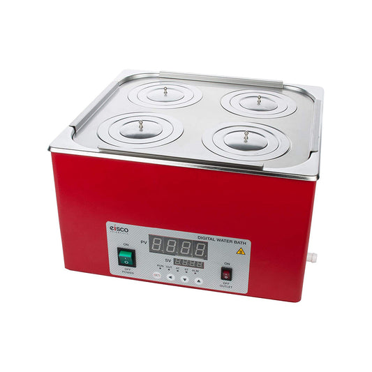 4 Holes Unstirred Digital Water Bath, 4 Holes, Temperature Range is 100 Degree Celsius