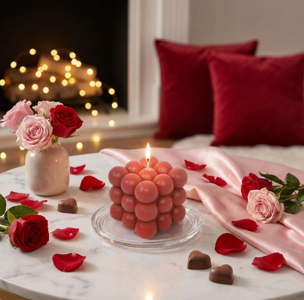 Labzio Smooth Scented Paraffin Bubble Candle | Candles for Home Decoration | Diwali Candles | Birthday Candles | Valentines Candles | Scented Bedroom Candles |