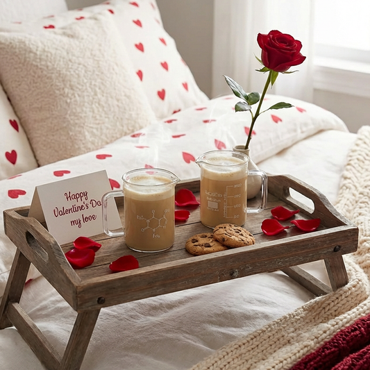 Labzio -Hand-Crafted Borosilicate Glass Beaker Mugs. Perfect for Coffee, Cocktails, and More. Pack of 2