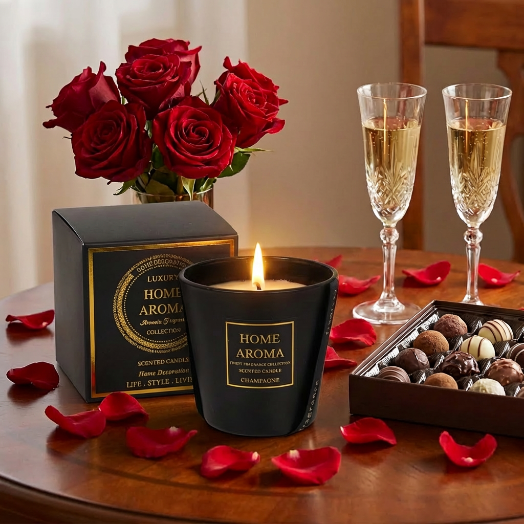 Labzio Fragrance Candle, Indulge in Elegance with Scented Candles for Home Decor. (Champagne, Bougie Parfumee)