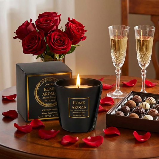 Labzio Fragrance Candle, Indulge in Elegance with Scented Candles for Home Decor. (Champagne, Bougie Parfumee)