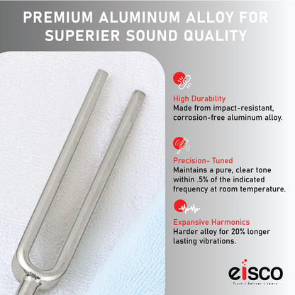 EISCO Tuning Fork (Set of 8 Pieces) Steel Scientific Forks, C4 = 256Hz, Physics Lab Equipment for Sound Wave Experiments, Acoustics, Vibrations, Music Teaching, Science Classroom & STEM Learning