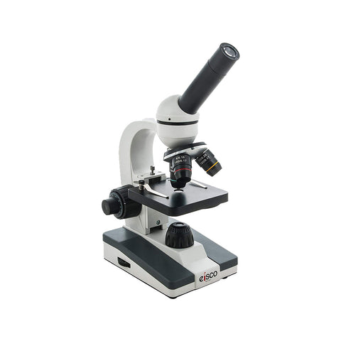 Premium Monocular LED Prime Microscope For Slides Cordless 40x 100x and 400x Magnification
