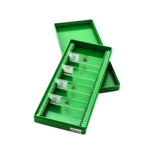 Premium Slide Box, Polystyrene, Durable, Compact, For 100 Slides
