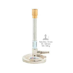 Bunsen Burner with Flame Stabilizer, for LPG Gas, Controllable Air Supply