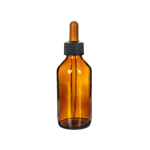 Amber Glass Bottle with Glass Dropper Dispenser, Used for Lab Chemicals, Perfumes, Colognes, Extracts, 60 ml, Pack of 6