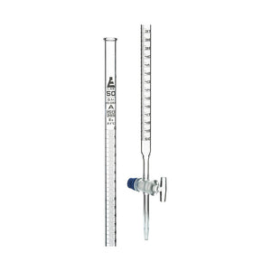 Burette, NABL Certified, Made of Borosilicate Glass 3.3, Glass Key Stopcock, 50 ml, Highest Accuracy with Calibration Certificate