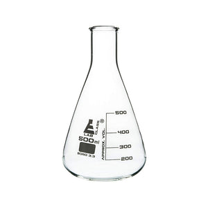 500 ml Conical Flask, Erlenmeyer, Narrow Neck, Made of Borosilicate Glass 3.3