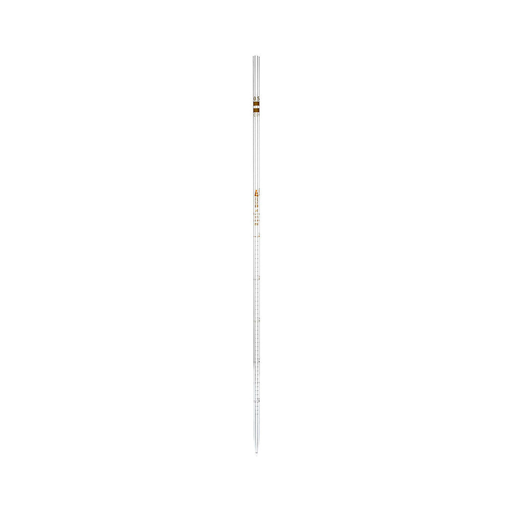 0.5 ml Pipette With Amber Graduations, Made of High Quality Soda Lime Glass, Excellent Visibilty, Tolerance ±0.006 ml, Color Code - Yellow, Class - AS