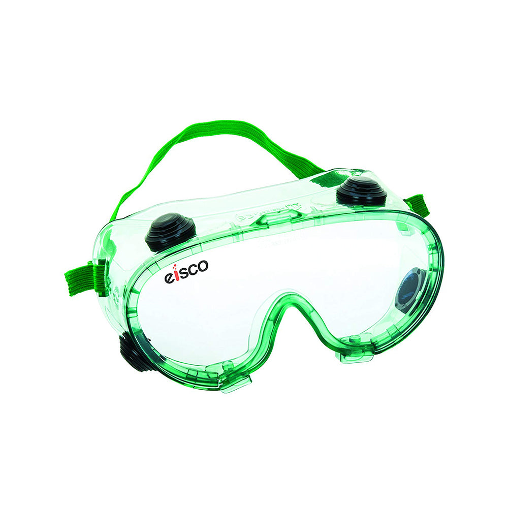 Premium Safety Goggles, Chemical Resistant, With Anti-Fogging Indirect Vents, Universal Fitting Over Prescription Glasses, Meets Safety Standards