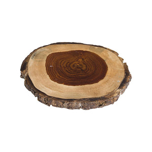 Raw tree bark wooden multipurpose platter, server for cheese crackers,snacks and cakes, 1 piece